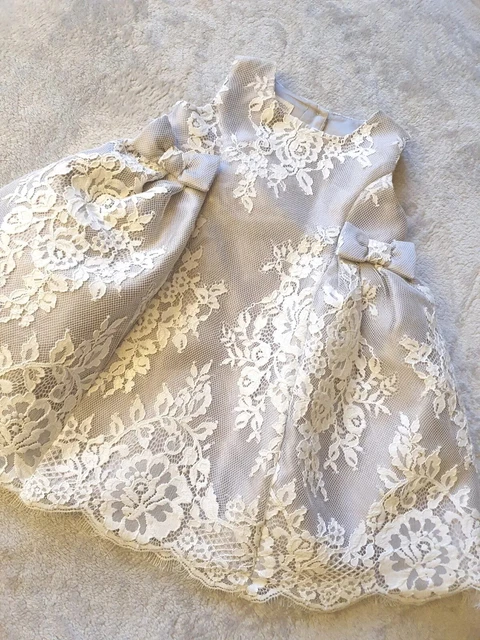 New baby girl party dress monsoon occasion wear 0-3 months weddings grey floral