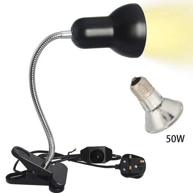 Reptile Heat Light Bulb UVA+UVB Dimmable Tortoise Turtle Holder Lamp Clip Device