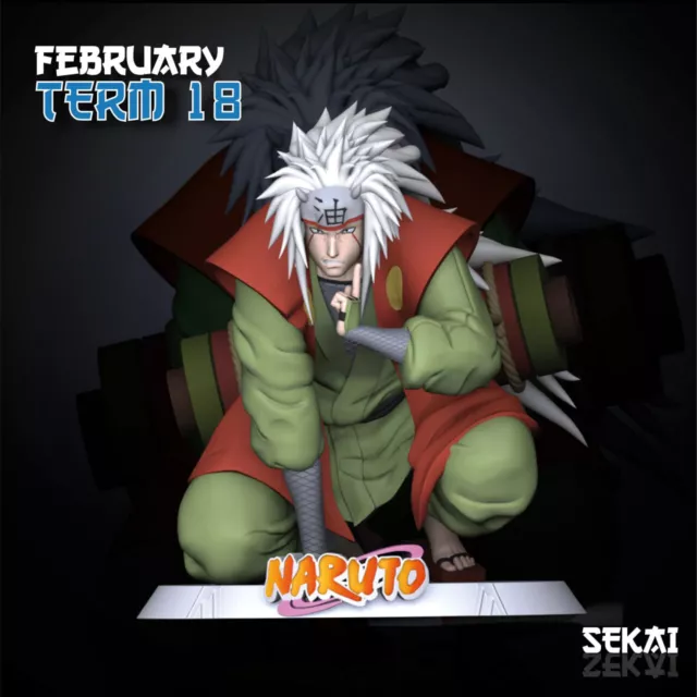 Jiraiya NARUTO stampa 3D resina 8K *stampa su commissione*ACTION FIGURE