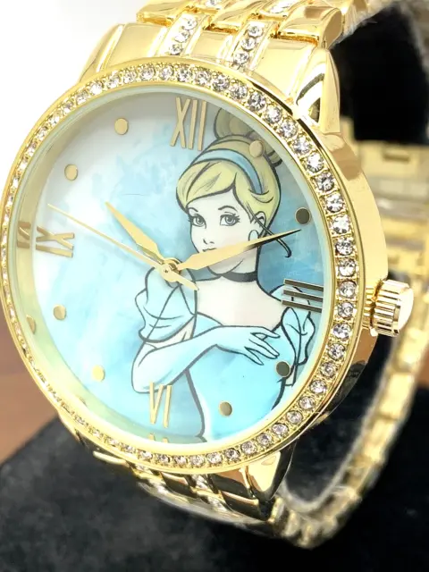 Disney Cinderella Women's Watch W001829 Quartz Gold Tone Stainless Steel 40mm