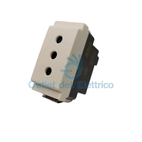 Vimar Arké Presa Elettrica Sicury 2P+T 16A Bianca - Standard Italiano P17/11