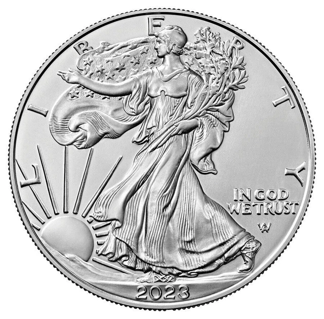 2023 $1 American Silver Eagle 1-oz GEM BU Brilliant Uncirculated Coin #