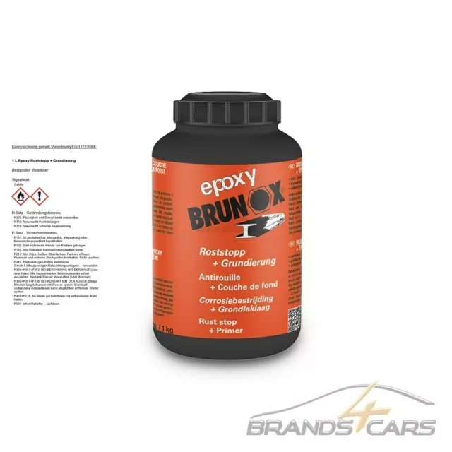 Brunox® 1 L Liter Epoxy Roststopp + Grundierung Stahl Eisen Schutz 50551943