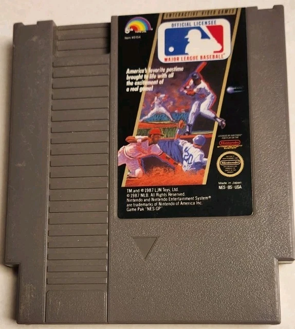 Authentic working Major League Baseball MLB Nintendo NES video game cartridge
