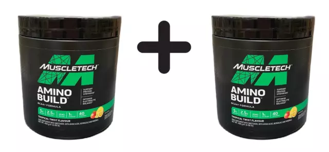 (800 g, 68,84 EUR/1Kg) 2 x (MuscleTech Amino Build, Tropical Twist - 400g)