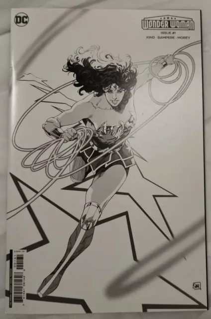 WONDER WOMAN #1 1:100 Daniel Sampere B&W Variant NM. Hard To Find 🔥🔥