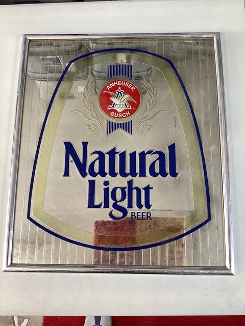 *1991* Anheuser Busch Natural Light Beer (Bar Brewery Mirror)