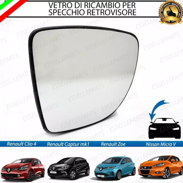 Specchietto Renault Clio4 Captur Zoe Micra 5 Vetro Specchio Retrovisore Destro