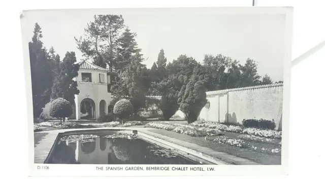 Vintage Postcard The Spanish Garden Bembridge Chalet Hotel I O W Posted 1960