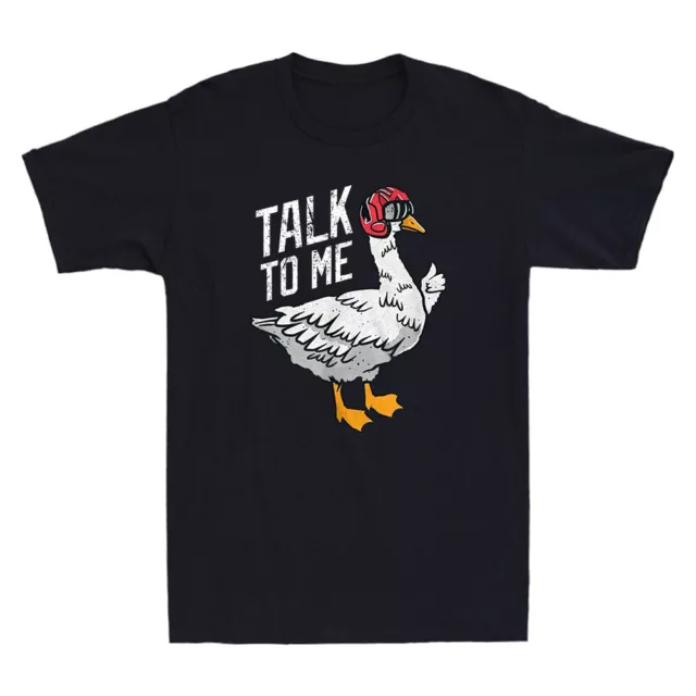 Talk To Me Goose Funny Goose Meme Vintage Men's Short Sleeve T-Shirt Black Tee