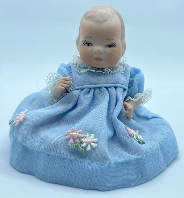 1984 Copr Grace S Putnam Germany 5” Baby Doll Bisque/Porcelain