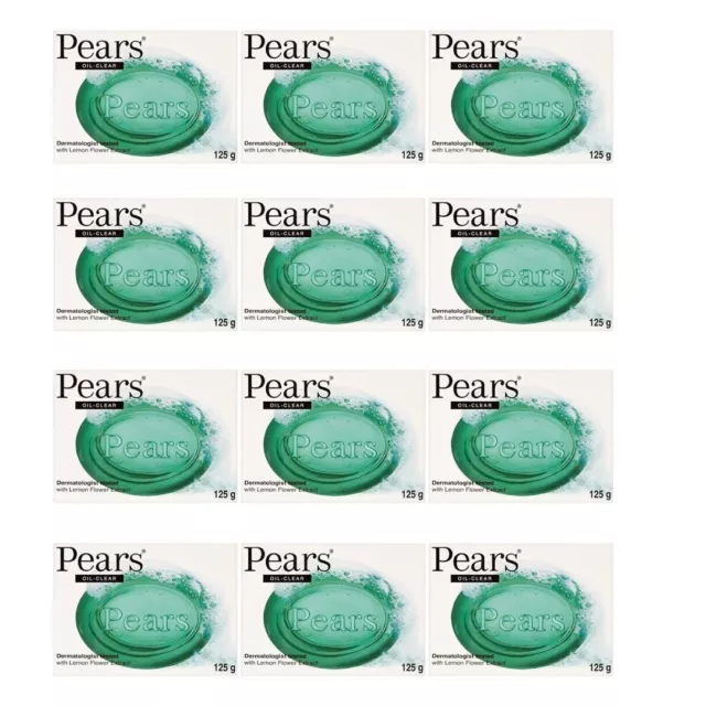 Pears Transparent Lemon Extract Oil Clear Soap 125g x 12