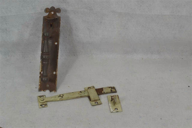 early thumb latch complete hand made forged iron early 19th c atique 1800s