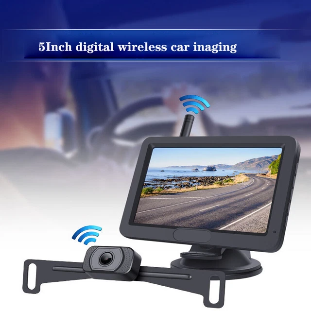 12V Car Backup Camera with 5" Monitor Rear View Parking System Night Vision Kit