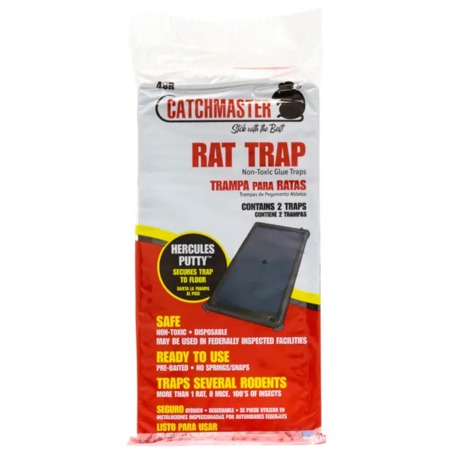 Glue Boards For Rats (48 Traps) Rats Snakes Mice CatchMaster 48R Deep Glue Traps
