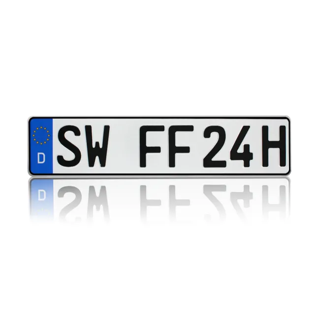 1 x EU Kennzeichen für Anhänger, Fahrradträger, KFZ Nummernschild, DIN, PKW