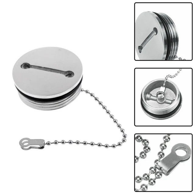 50MM 5.1cm Essence Gas Bouchon de Réservoir Avec Chaîne Rechange Yacht Pont Fill