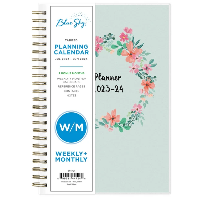 2023-2024 Academic Year Weekly and Monthly Planner, 5&quote; x 8&quo...