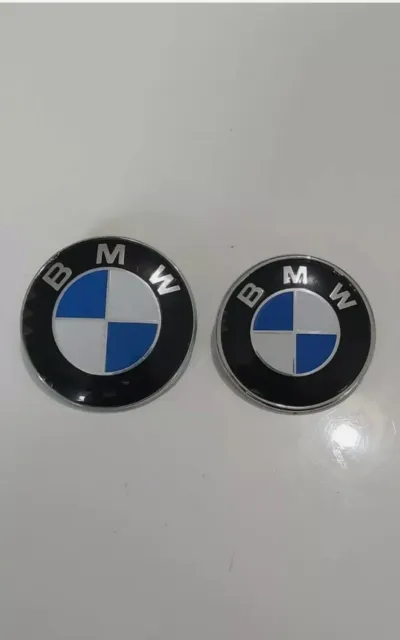 2x BMW Insigne logo Capot Coffre 82mm 74mm emblème E36 E39 E46 E90