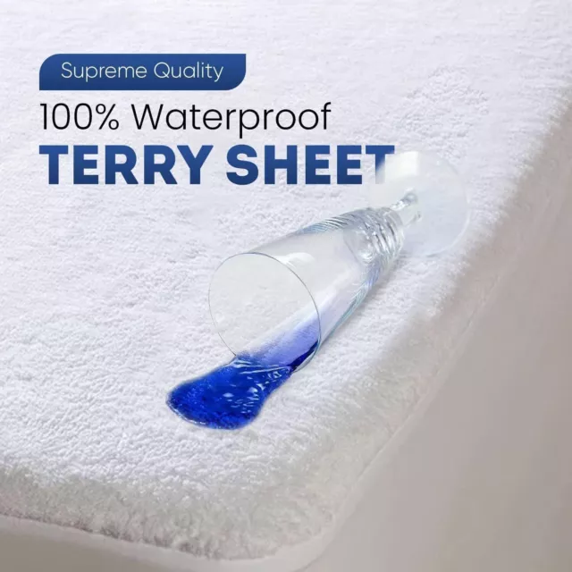Protector impermeable para toalla Terry sábana cubierta de cama no alergénica