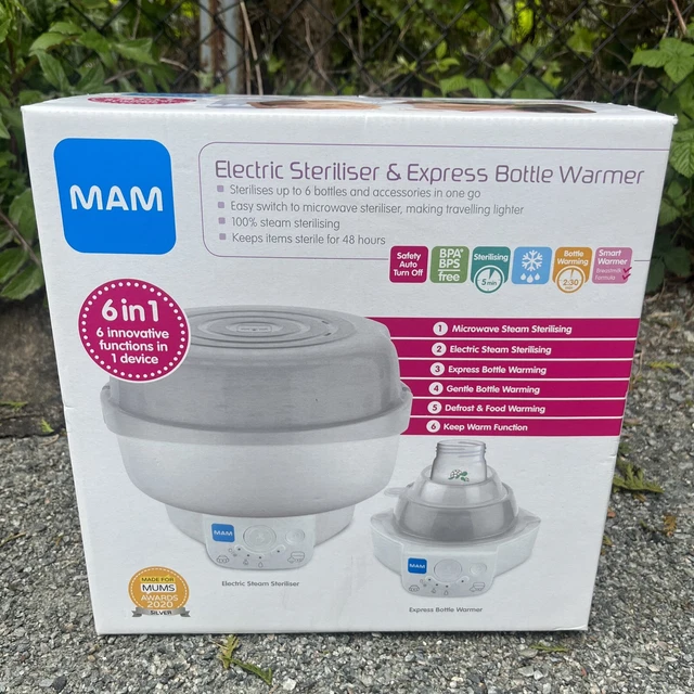 Esterilizador eléctrico 6 en 1 calentador de botellas expreso MAM STE0202