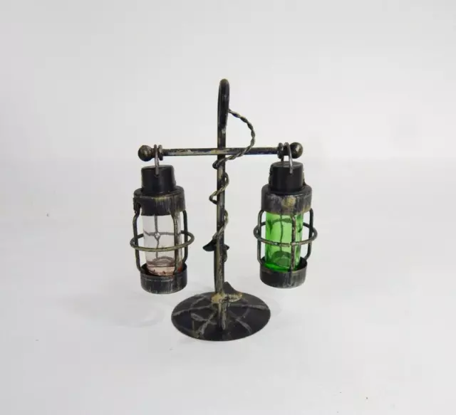 Vintage Nautical Salt And Pepper Shakers Hanging Lanterns Anchor Stand