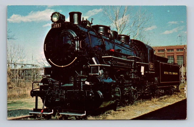 Postcard Louisville & Nashville Railroad Locomotive # 285 Republic Steel Corp