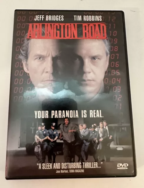 ARLINGTON ROAD  DVD A Sleek And Disturbing Thriller “Jeff Bridges & Tim Robbins”