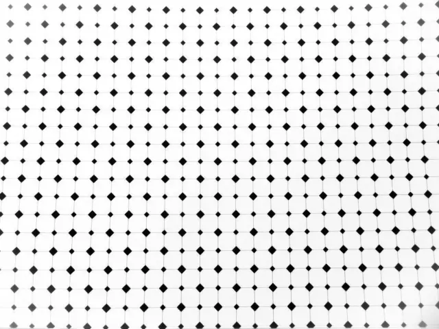 Dolls House Tile Effect Flooring Paper Miniature Print Black & White 1:24 1/2in