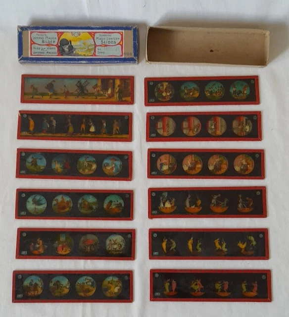 LOT DE 12 Plaques De Verre Pour Lanterne Magique Monuments Et Paysages EUR 39,90 - FR
