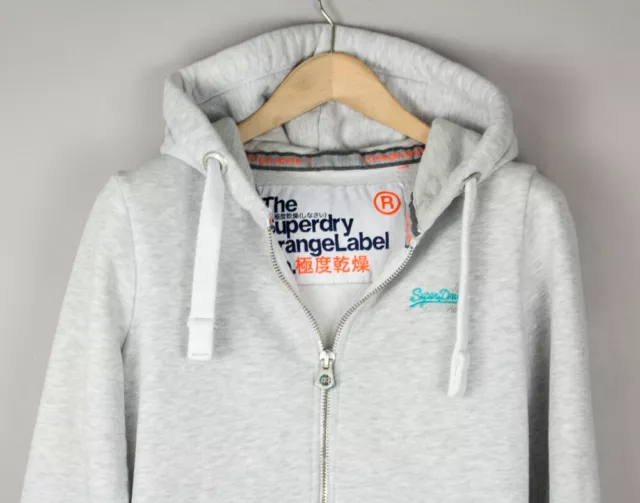 Superdry Damen Orange Label Kapuzenpullover Pullover Größe M 3