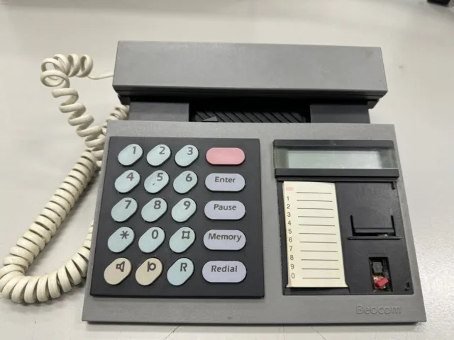 Beocom 2000 B&O Bang and Olufsen Grey 1986 Danish Desk Landline Phone AUSTEL