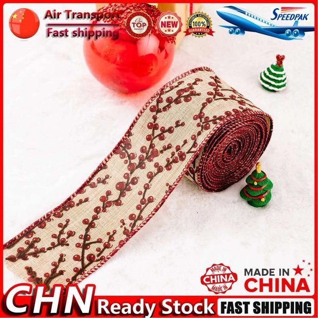 Christmas Tree Ribbon Cartoon Stickers Ribbon Craft Ornament for Wreath (F) Fr