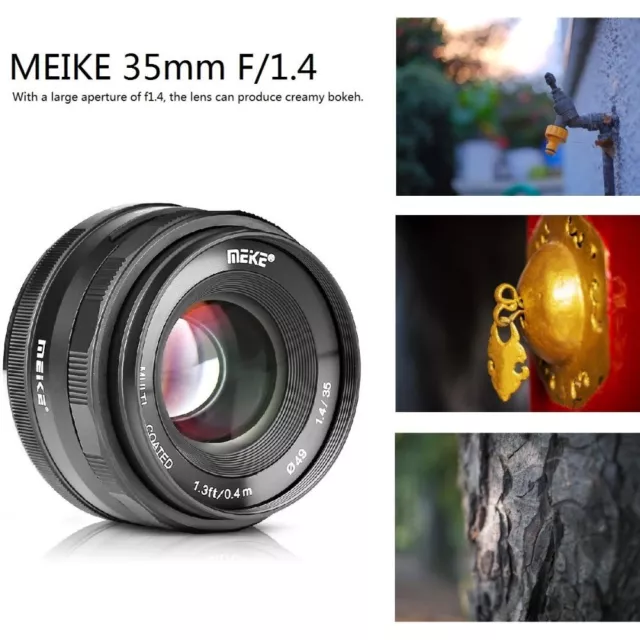 Meike 35mm F1.4 Large Aperture Manual Focus Lens APS-C For Nikon J1 J2 J3 J4 J5