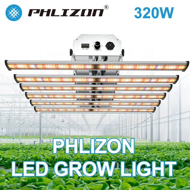 PHLIZON BAR-4000W INDOOR Grow Plant Light LED Full Spectrum Dimmable ...