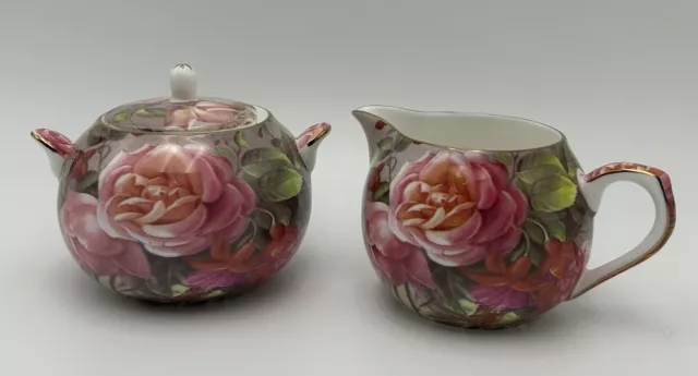 Maxwell & Williams Bone China Chintz Creamer & Lidded Sugar Bowl Set - SONNETS