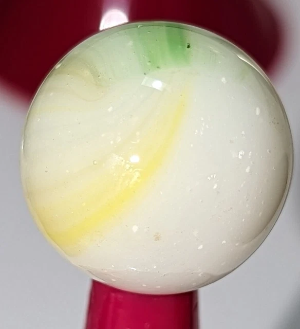 Large Killer Mint Akro HYBRID moss Patch Vintage Marble UV shooter nearly 29/32"