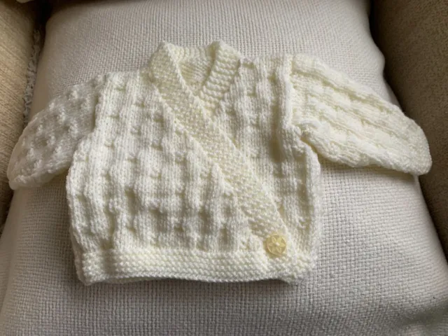 Hand Knitted Baby Girls Cardigan Newborn