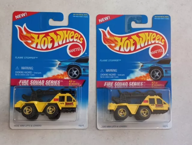 1995 Hot Wheels Fire Squad Series Flame Stopper # 3of 4 Collector #426 Lot of 2