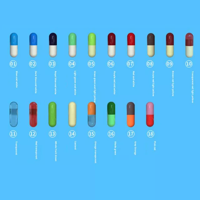 1000 pz 1# capsula di gelatina vuota dimensioni gel pillola medicinale vitamina capsu*SA