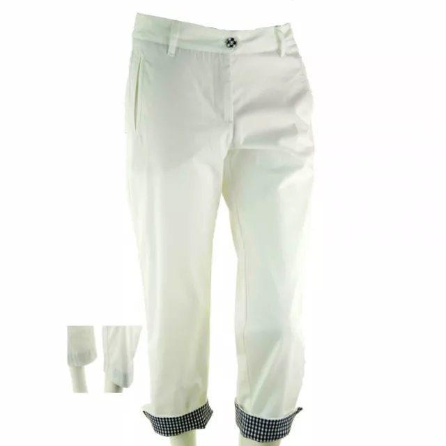 Chervo Golf Femmes Pantalon Capri Pantalon de Golf Ombre Sun Bloc Blanc 2.Wahl