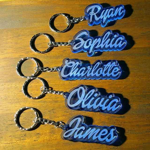 Personalised FROZEN KEYRING KEYCHAIN GIFT ANY NAME SCHOOL BAG TAG WORD - Foto 9