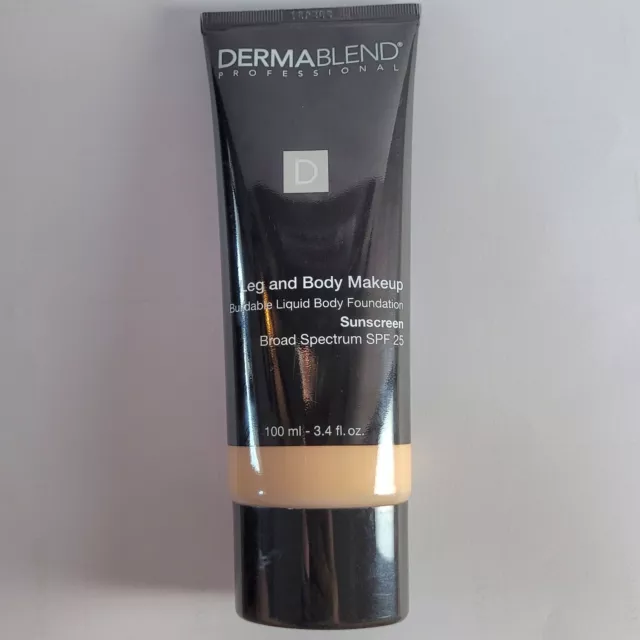 NUEVA Base de maquillaje corporal para piernas Dermablend FPS 25 10 N marfil justo 3,4 oz caducado