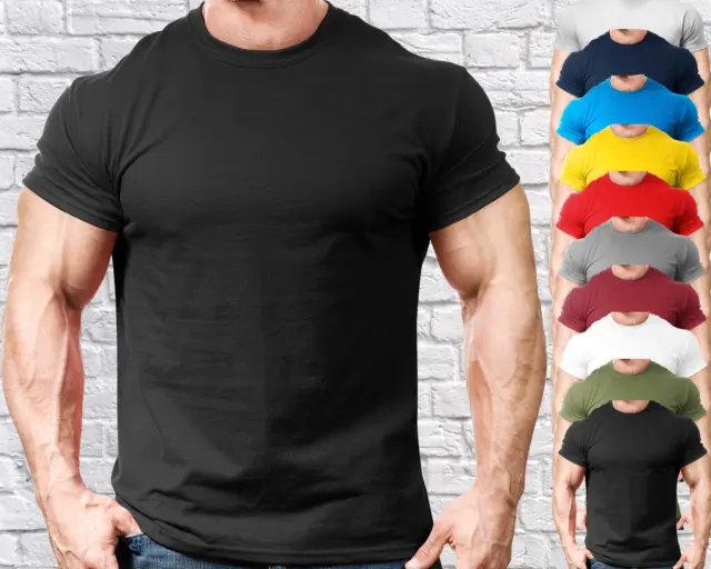 Mens Gym Fit T Shirt Fitted Style Muscle Fit Training Top Bodybuilding Fashion