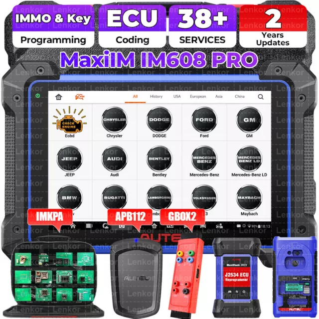 Autel MaxiIM IM608 PRO MaxiSys MS919 Elite Programm Clés ECU APB112 G-BOX2 IMKPA