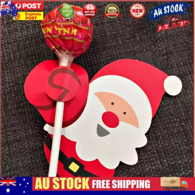 50pcs Christmas Socks Candy Packing Cards DIY Kids Candy Gifts Package Wrapping