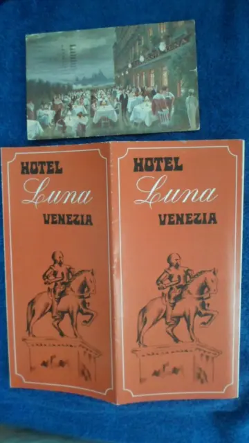 Hotel Luna Venice Vintage Post Card & Adv Brochure