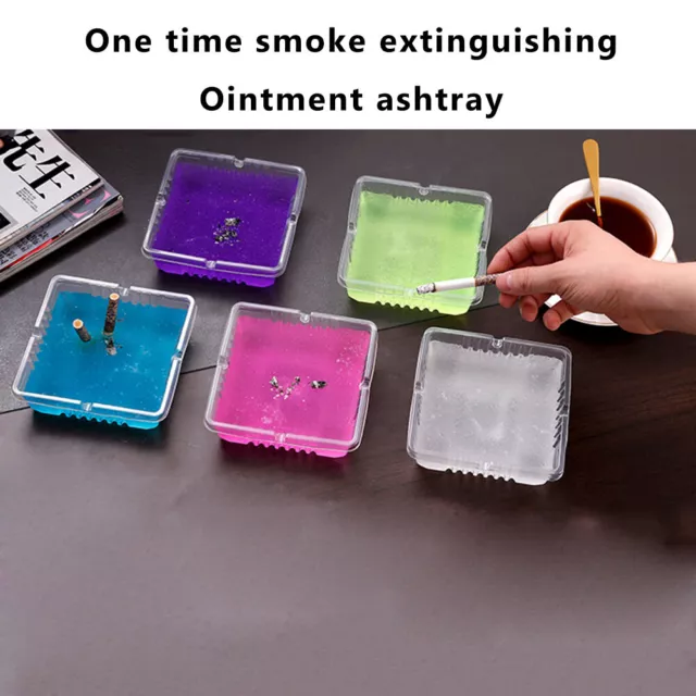 30pcs Disposable Cigarette Ashtray with Magical Sand Ash Tray Reduce Ash Raising 3