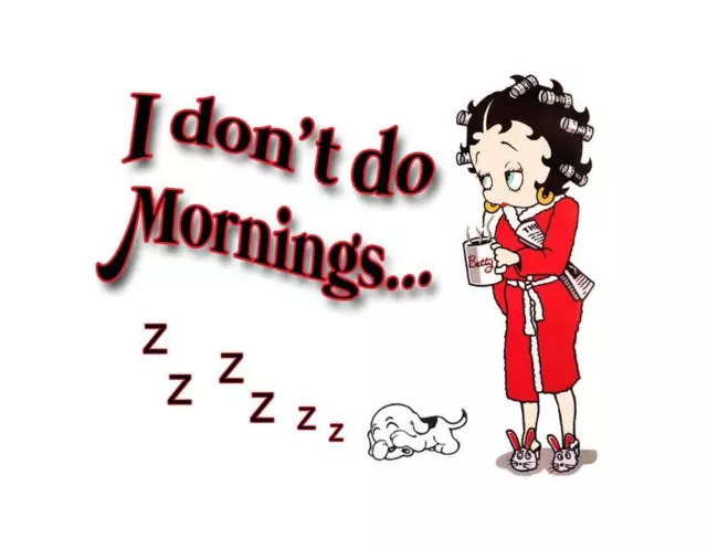 Betty Boop Magnet I Don't do Mornings...