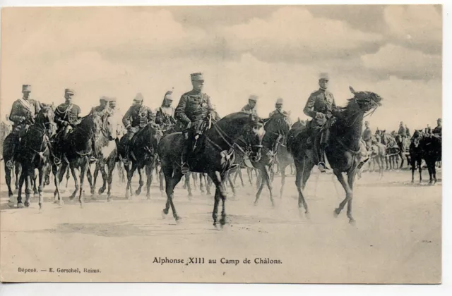 CHALONS SUR MARNE - Marne - CPA 51 - Vie Militaire Au camp - Roi Alphonse XIII